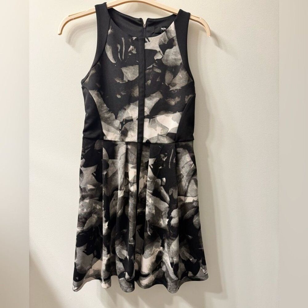 Mossimo Supply Co Black and Gray Fit and Flare Mini Dress